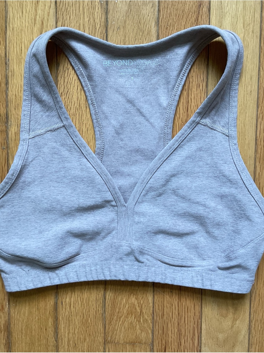 Beyond Yoga Spacedye Lift Your Spirits Bra Pink Taupe Womens Size Small Active